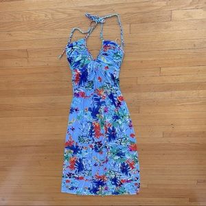 NWT Tbags Los Angeles, tropical print halter dress
